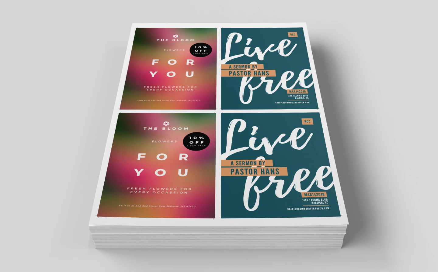 Unfinished Flat Sheet Printing